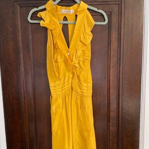 Sunner sunny yellow silk dress